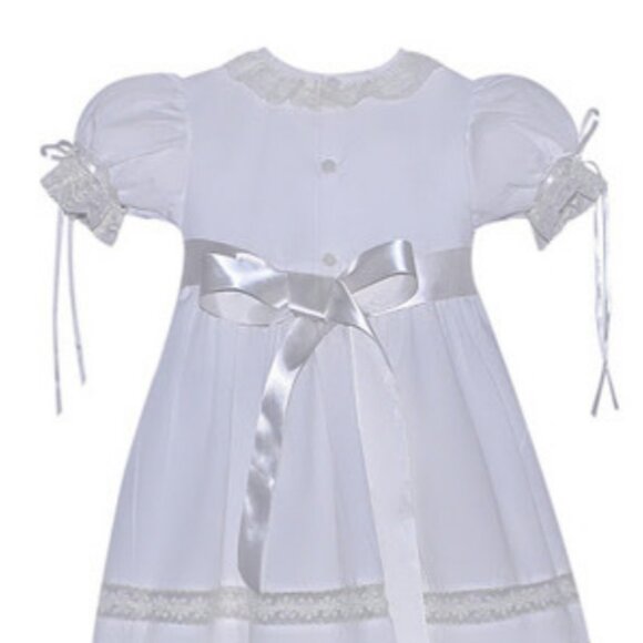 White Heirloom Dress Vintage Ivory Lace Flower Girl Special Occasion Size 7 NWT - Picture 9 of 9
